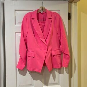 double breasted blazer and shorts set